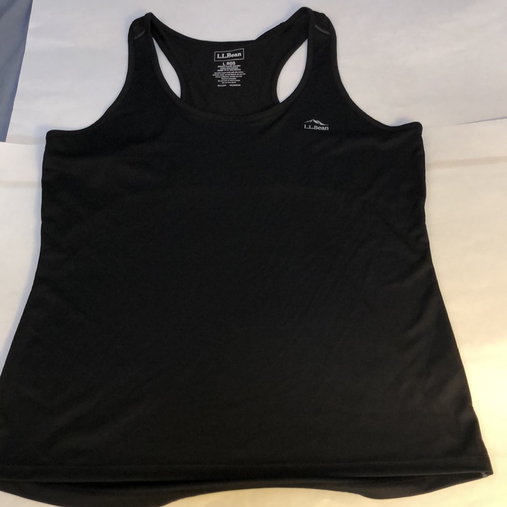 Two (2) L.L. Bean Women’s Racerback Tank Top Exercise Shirt - size L - Picture 2 of 7